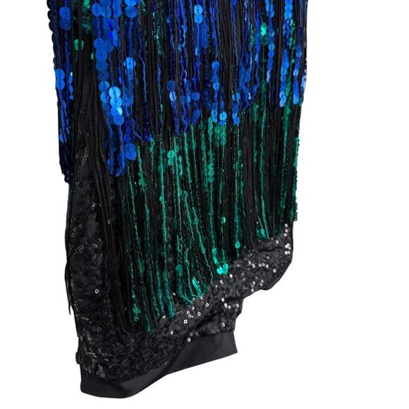 Weissman One Piece Romper Dance Costume Sequins Fringe Leotard 10926 sz LC - Picture 2 of 16